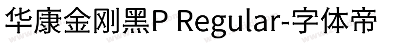 华康金刚黑P Regular字体转换